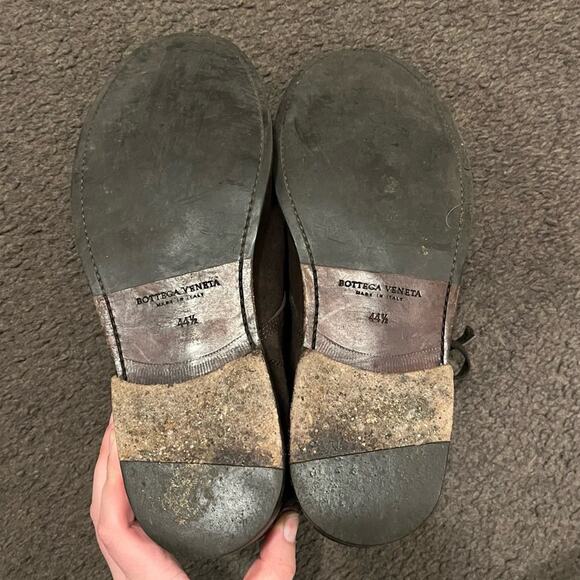 Bottega Veneta Brown Leather Lace Up Ankle Boots - Picture 10 of 11